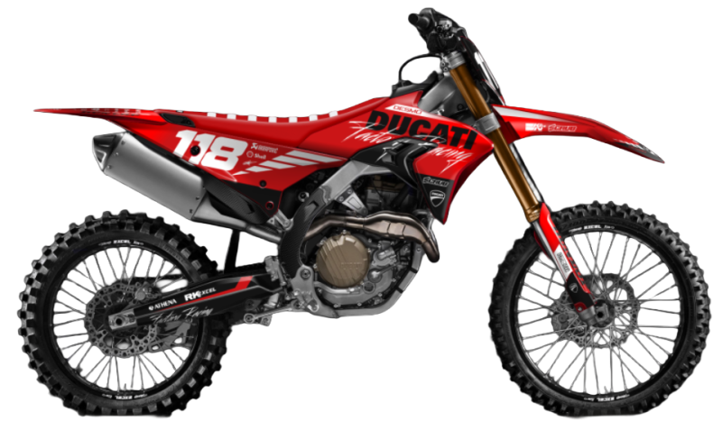 Ducati Desmo450 MX Graphics Plastics Seat Covers